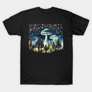 Starry Night Magic Mushroom T-Shirt